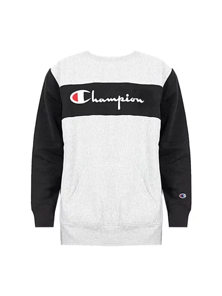 Champion Colour Block Kangaroo Pocket Reverse Weave Sweatshirt Mężczyźni Bluzy i bluzy z kapturem Champion Size: M szary