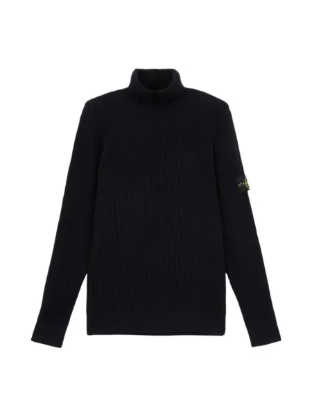 Sweter Stone Island wełniany z kamieniami czarny