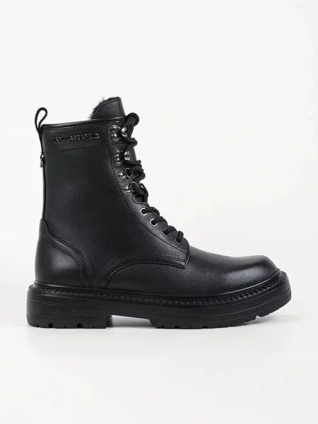 Karl Lagerfeld ghete pentru bărbați din piele Miles negru