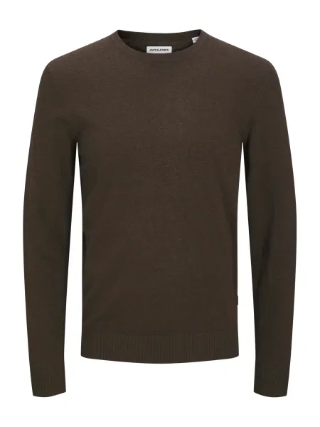 JACK & JONES Pulover JJEEMIL ciocolatiu