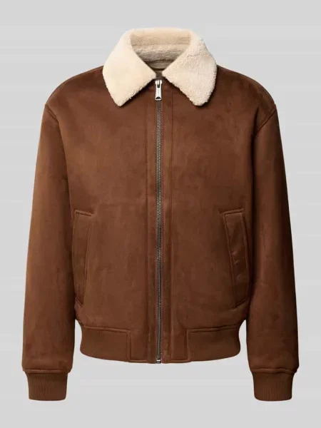 Bomberka z materiału skóropodobnego z futerkiem Jack & Jones Premium