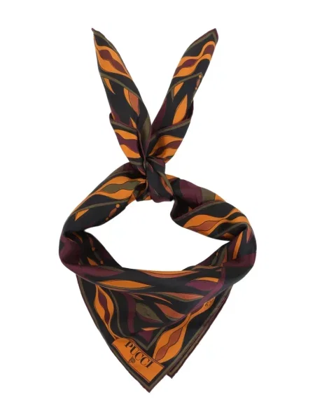 Fular Pucci cu imagine cu imprimeu geometric roșu