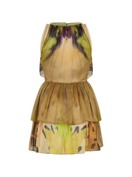 Rochie mini Alberta Ferretti cu model floral cu imagine galben
