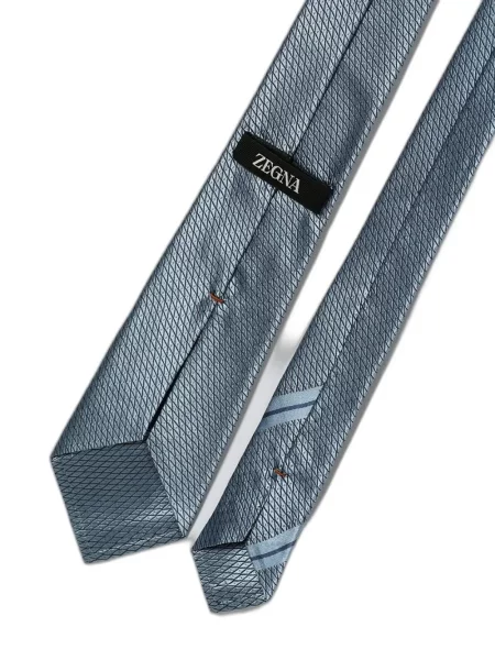 Cravată Zegna din jacard albastru
