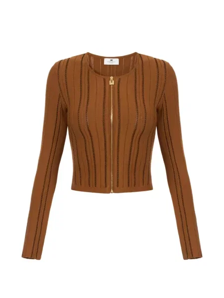 Cardigan Elisabetta Franchi tricotate maro