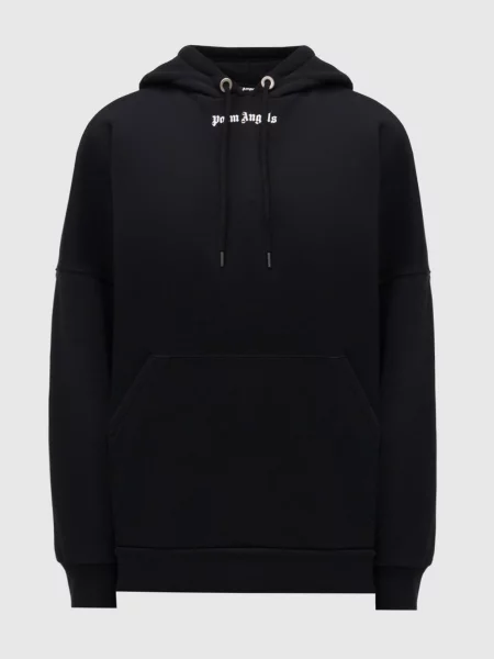 Худі з фактурним логотипом Palm Angels S чорне