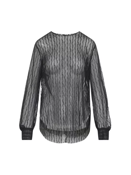 Bluzka Alberta Ferretti tiulowa czarna