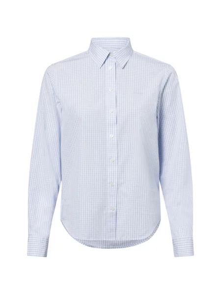 Gant bluzka koszulowa Reg Poplin Gingham Kobiety w kratkę 36 niebieski