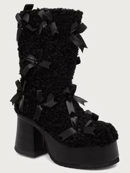 Koi Footwear botine cu pentru femei Kensei Shearling negru