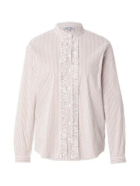 MORE & MORE Bluză maro alb