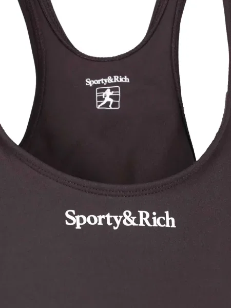 Αθλητικό σουτιέν Sporty & Rich με σχέδιο καφέ