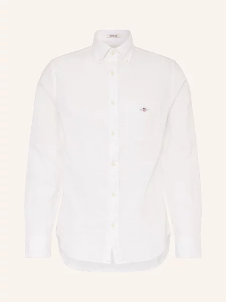 Gant Košile Regular Fit S Příměsí Lnu režná