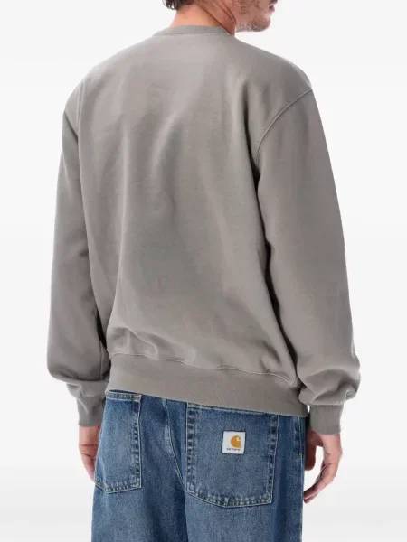 Pulover Carhartt Wip cu broderie gri