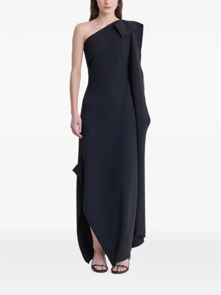 Rochie Fforme drapată cu un umăr gol negru