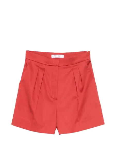 Pantaloni scurți Max Mara plisate roșu