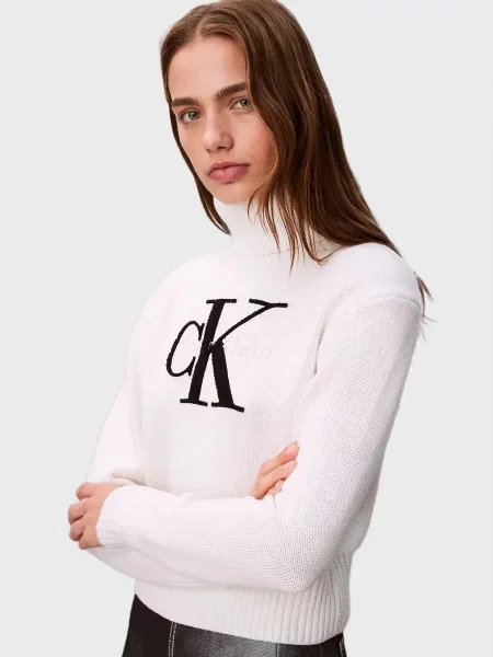 Водолазка Calvin Klein Jeans біла