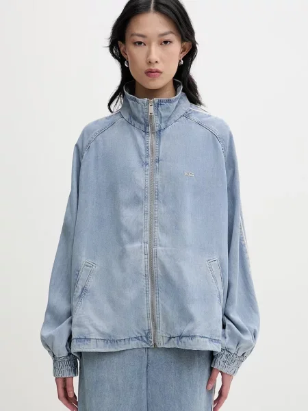 Gestuz geacă de blugi pentru femei din lyocell albastru