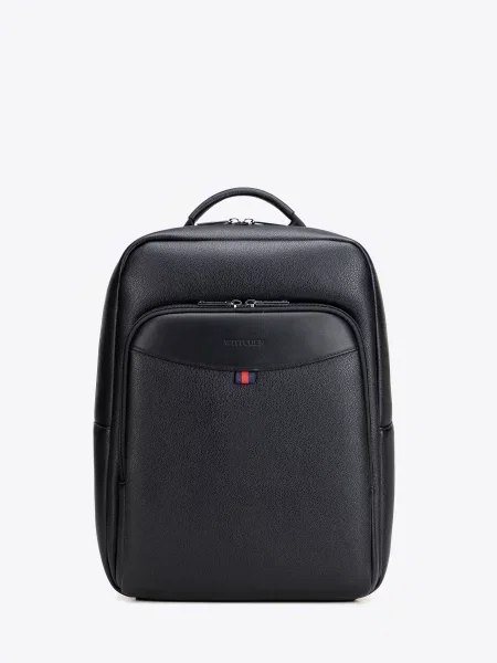 Plecak z ekoskóry na laptopa czarny