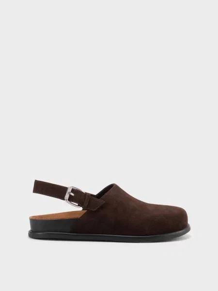 Замшевые сабо Vagabond коричневые