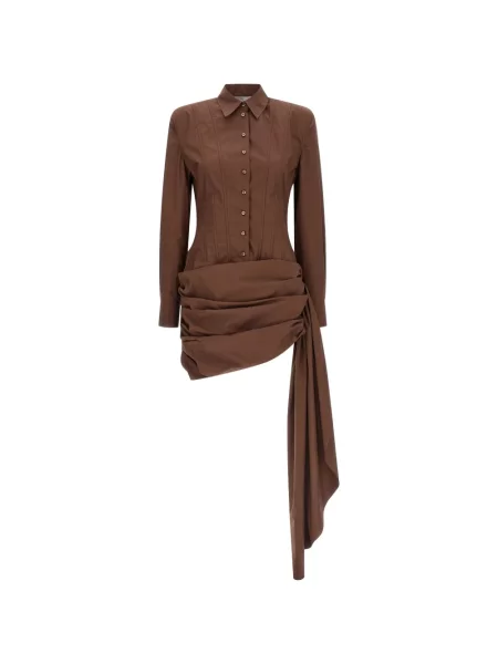 Rochie mini Giuseppe Di Morabito drapată de costum maro