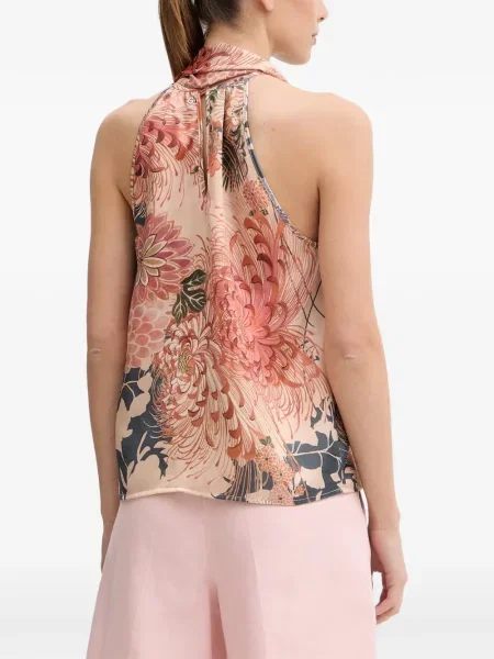 Bluză Guess cu model floral cu imagine roz