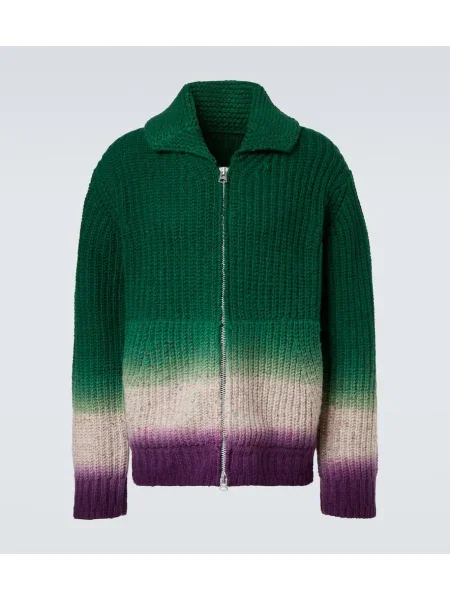 Cardigan Sacai de lână verde
