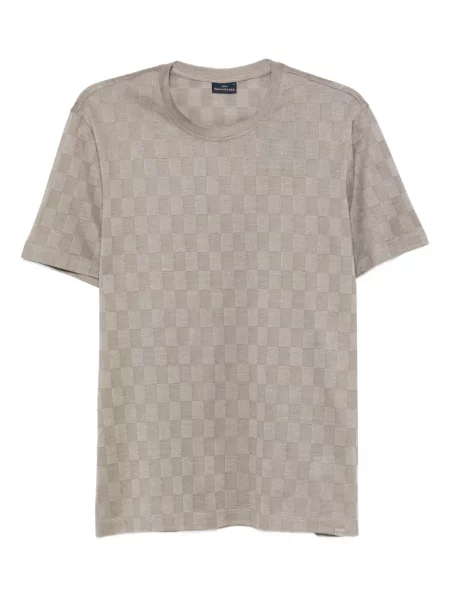 Tricou Paul & Shark în carouri gri