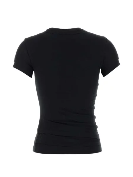 Tricou Alexander Wang cu decolteu rotund negru