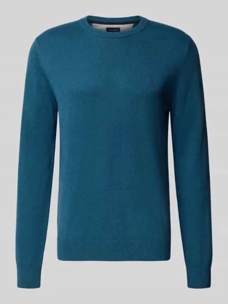 Sweter z dzianiny o kroju regular fit z mieszanki bawełny i wełny Christian Berg Men