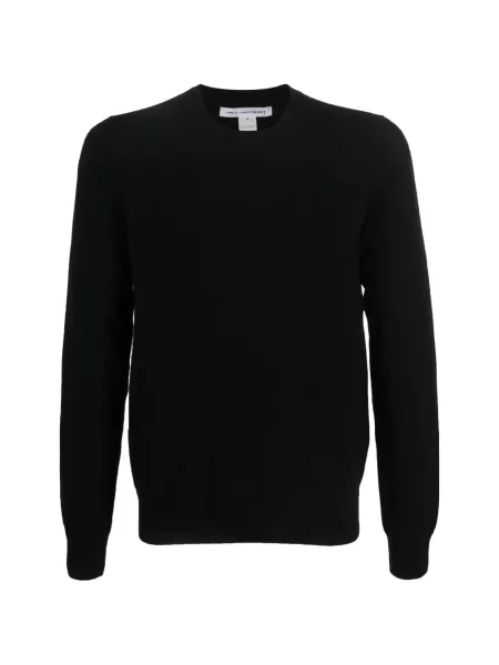 Lung pulover Comme Des Garçons Shirt cu decolteu rotund negru