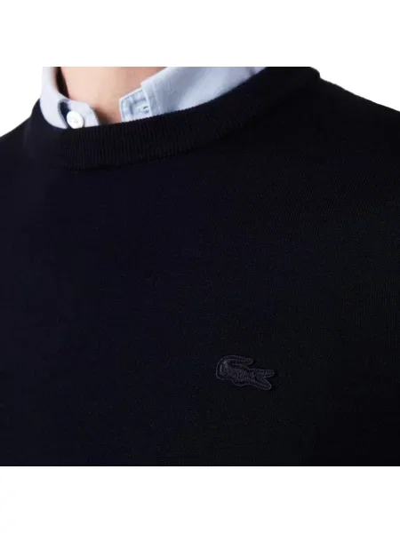 Sweter Lacoste wełniany niebieski