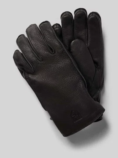 Rękawiczki z naturalnej skóry model Jon' Hestra czarne