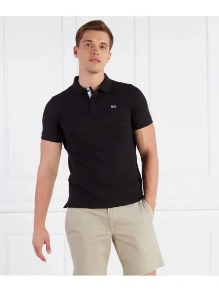 Tommy Jeans Tenisz póló fekete