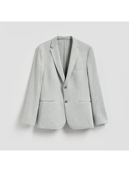 Reserved Slim fit sako s viskózou bledá zelená