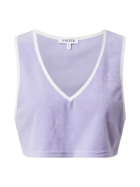 EDITED Top Damira / mov deschis alb