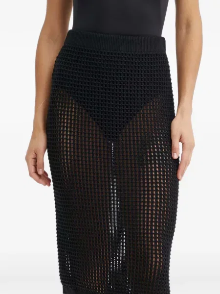 Fustă midi Benetton tricotate negru