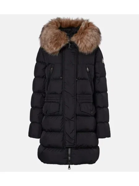 Palton Moncler cu glugă negru