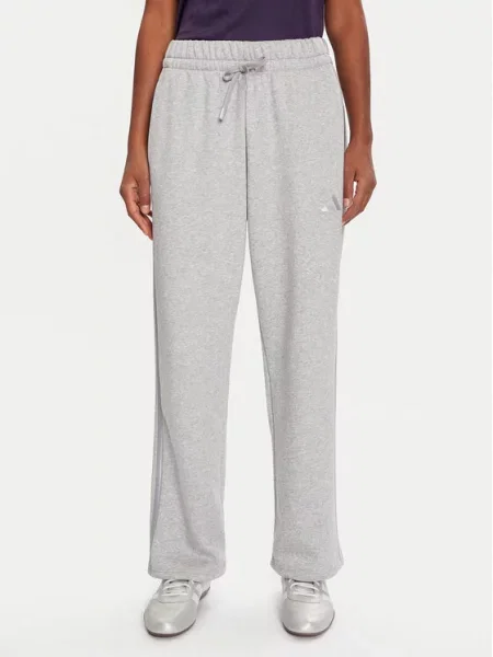 Prugasta jakna od flisa Adidas Sportswear od flisa siva
