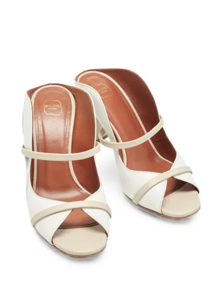Papuci tip mules Malone Souliers din piele alb