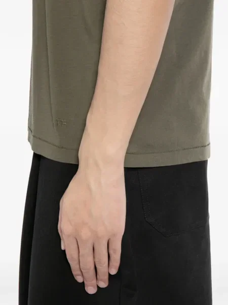 Tricou Tom Ford cu decolteu rotund verde