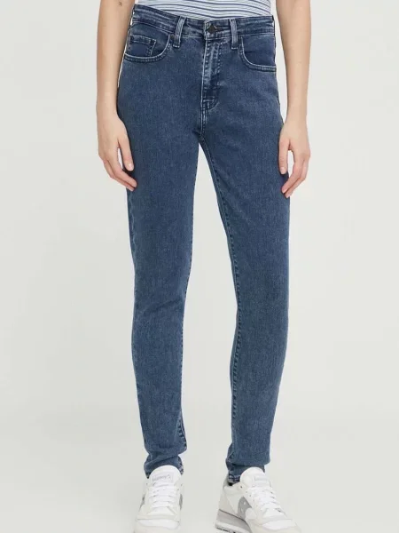 Blugi skinny Levi's® cu talie înaltă albastru