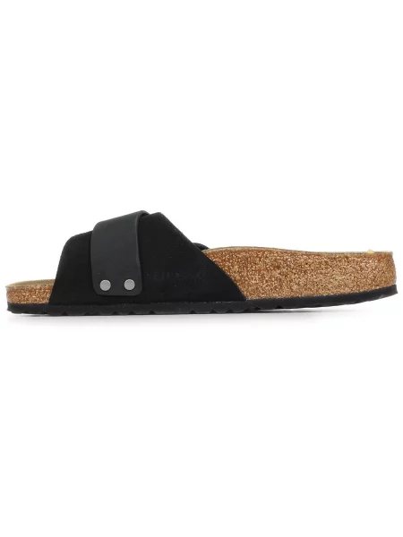 Semišové pantofle Birkenstock černé