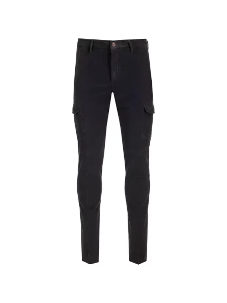 Cargo stiliaus kelnės Al Duca D’aosta 1902 kordinis velvetas juoda