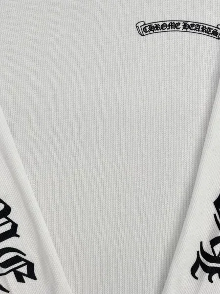 Термичен тениска Chrome Hearts със сърца с автограф бяло