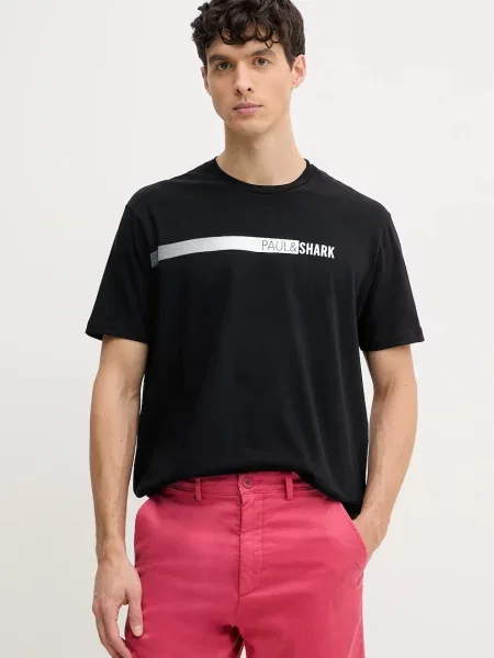 Majica Paul&Shark za muškarce s tiskom crna