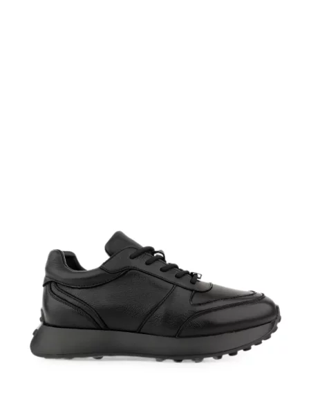 Sneakerși Linda Baumann cu șireturi din piele negru