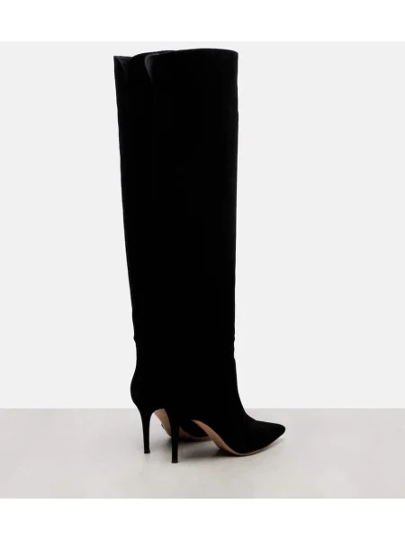 Cizme Gianvito Rossi din piele de căprioară negru
