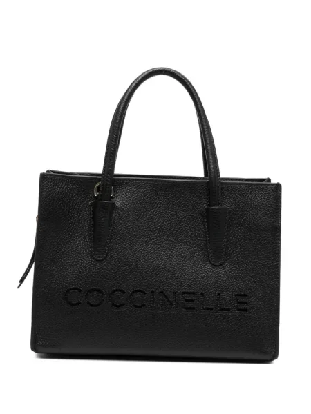 Geantă shopper Coccinelle din piele negru