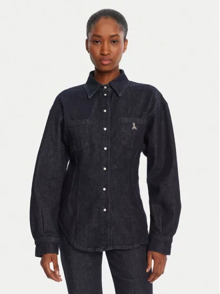 Patrizia Pepe Jeans srajca Mornarsko modra