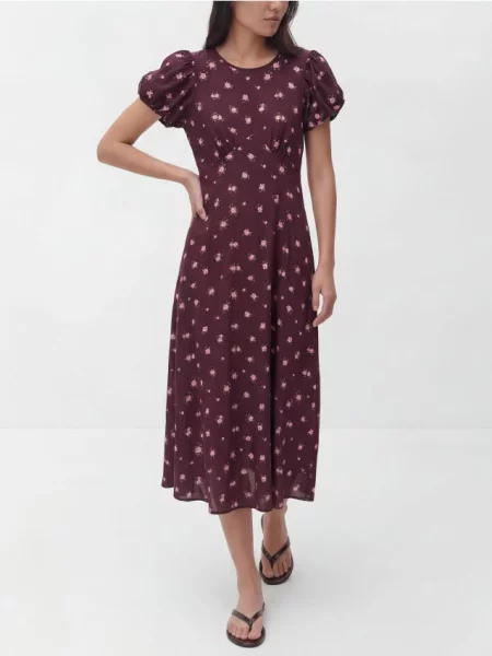 Reserved Rochie maxi cu model maro